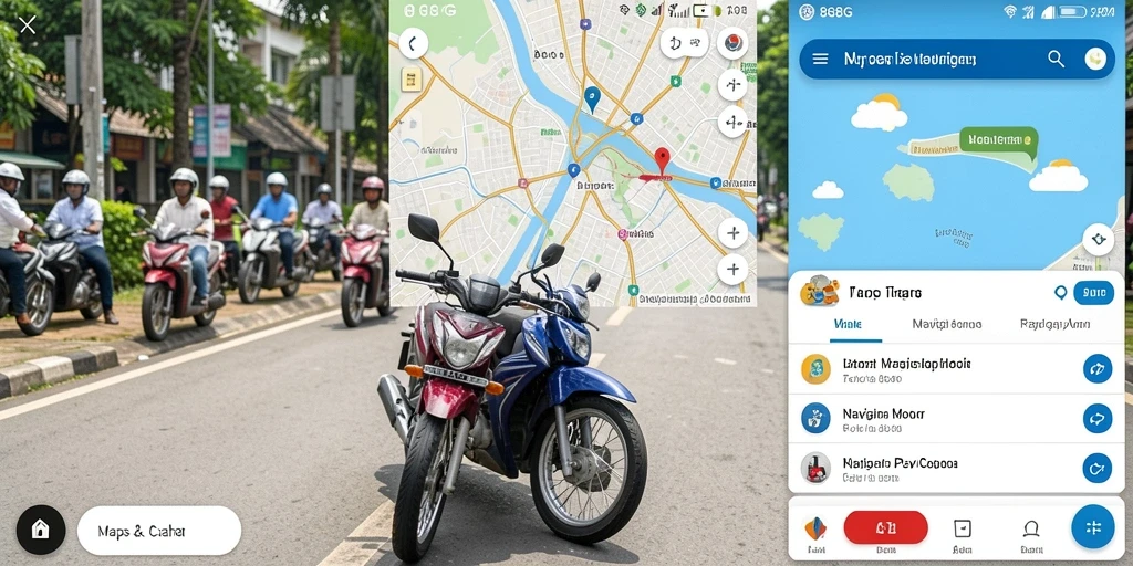 Antarmuka 8G8G menampilkan peta interaktif untuk navigasi motor.