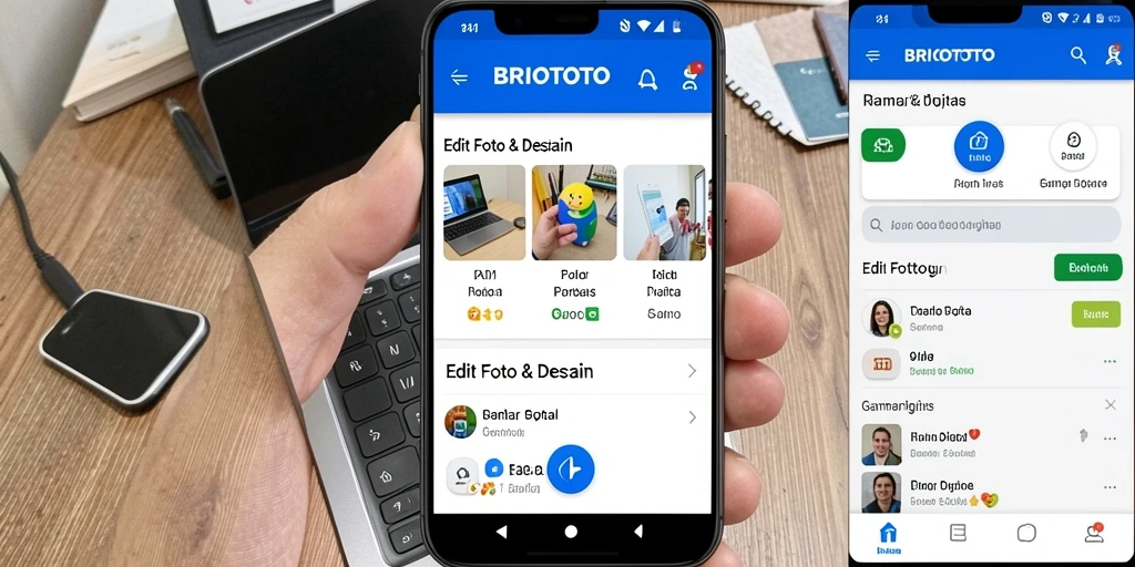 Antarmuka BRIOTOTO menampilkan berbagai alat untuk menggambar digital.