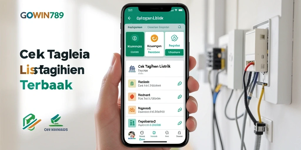Tampilan antarmuka GOWIN789 untuk cek tagihan listrik yang praktis.