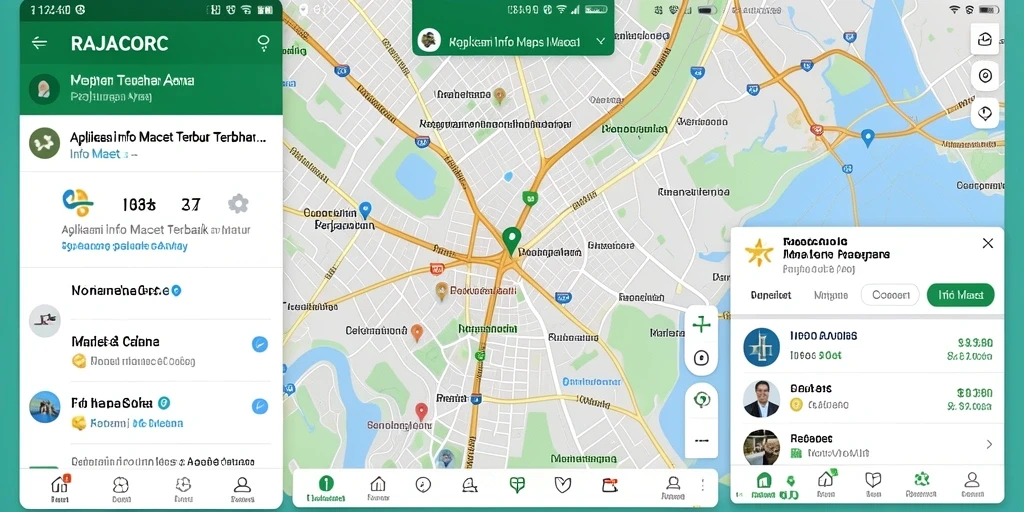 Antarmuka aplikasi RAJACORC menampilkan informasi kemacetan secara real-time.