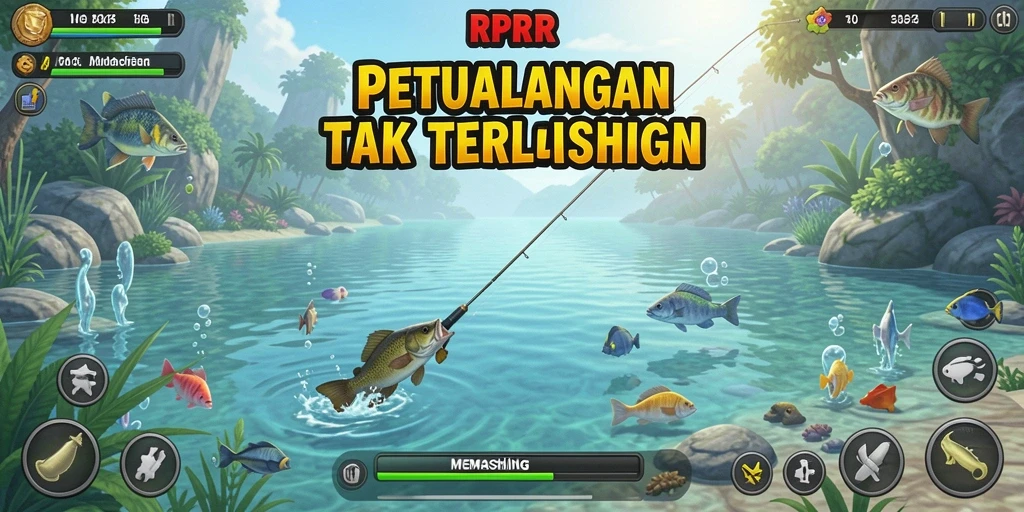 Screenshot antarmuka RPRR yang menunjukkan aktivitas memancing yang menarik.