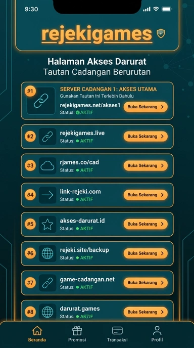Tampilan link alternatif rejekigames